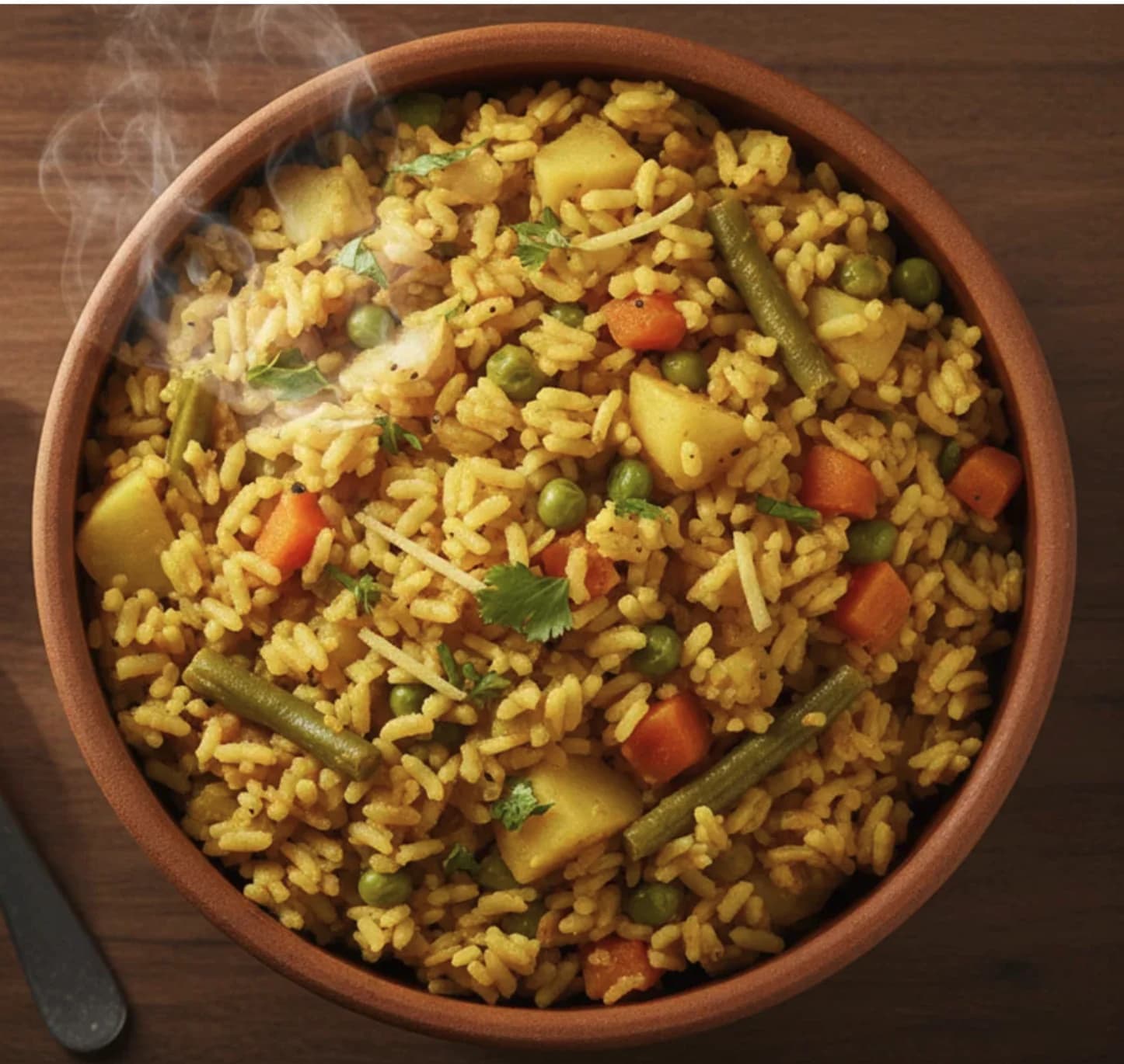 vegetable biryani after rehydrating