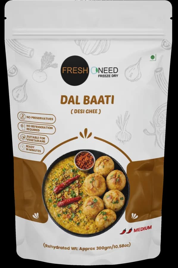 Gujarati Dal Baati (Desi Ghee)