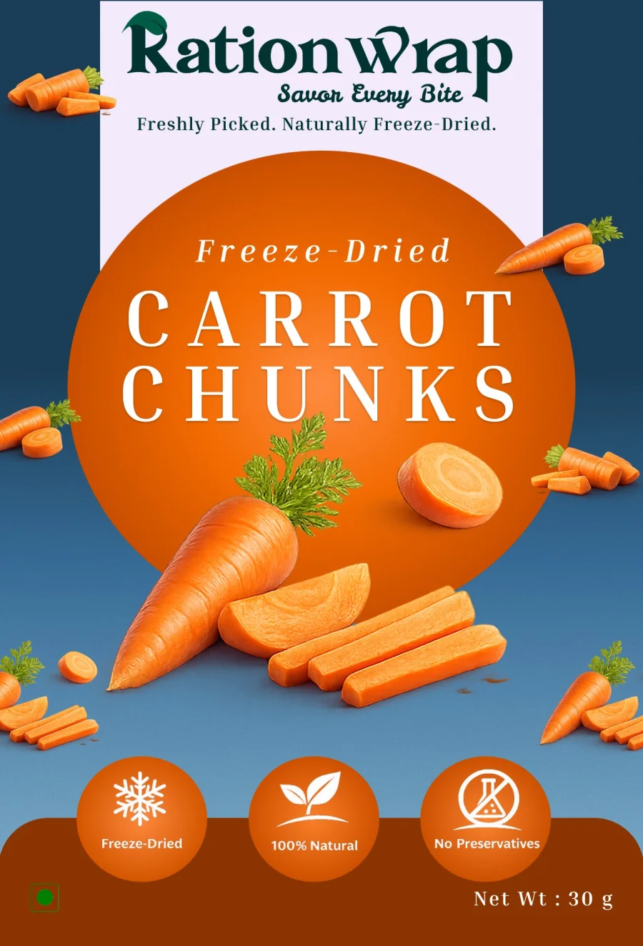 Carrot Chunks — front of pack