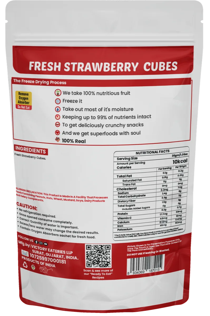 Strawberry Chunks — back of pack
