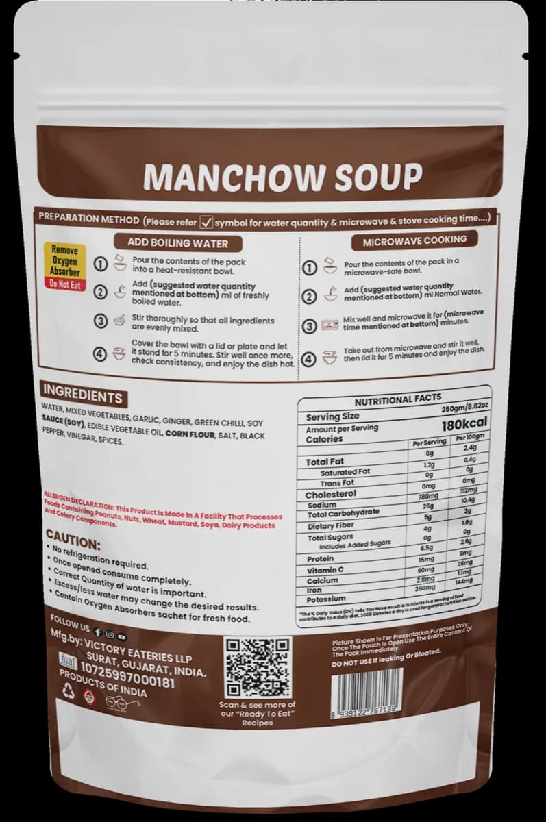 Manchow Soup — back of pack